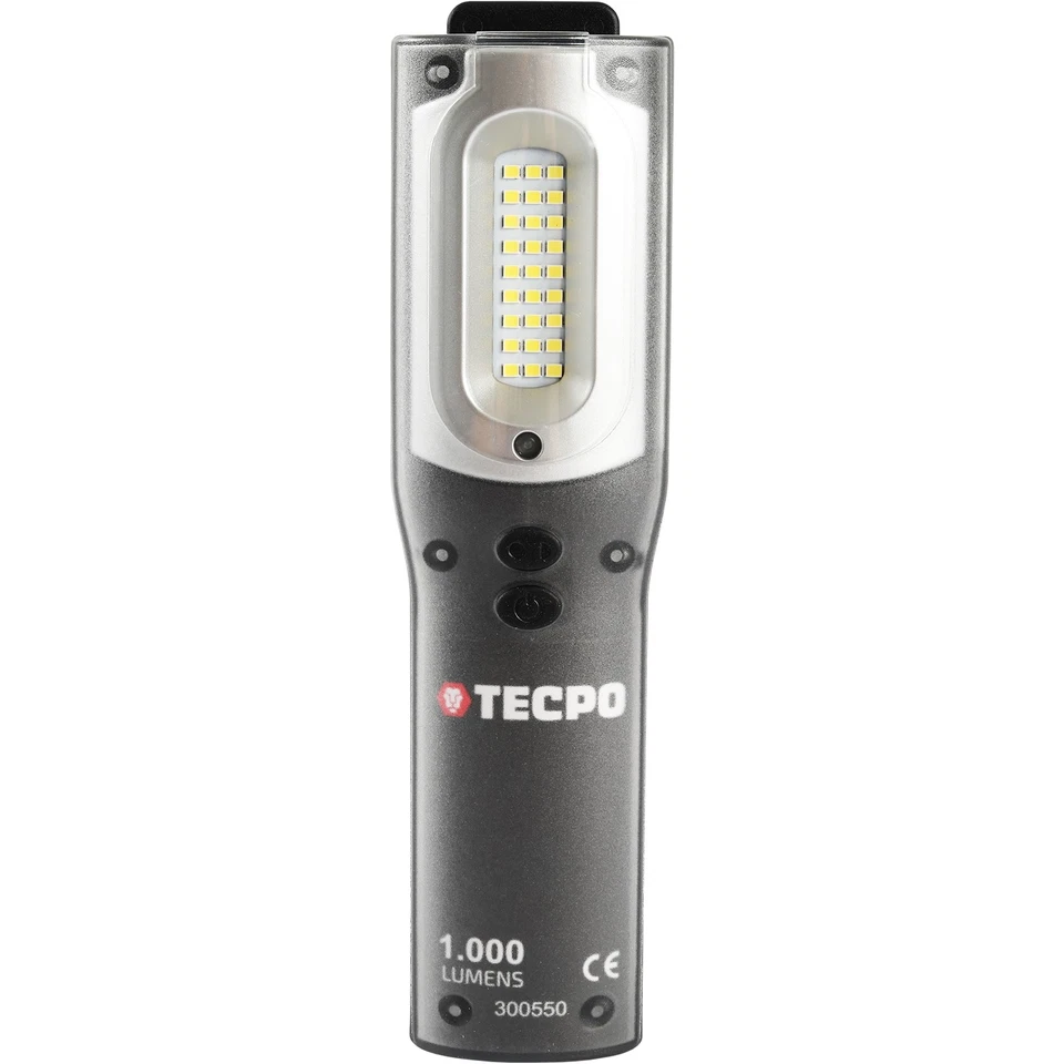 TECPO WERKSTATTLAMPE AKKU HANDLAMPE 1000lm LED ARBEITSLEUCHTE STABLEUCHTE IP54 - Bild 2 von 4