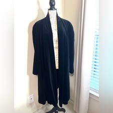 PORTRAITJL de BALL VELVET. black Open coat women.Great condition.100%cotton.