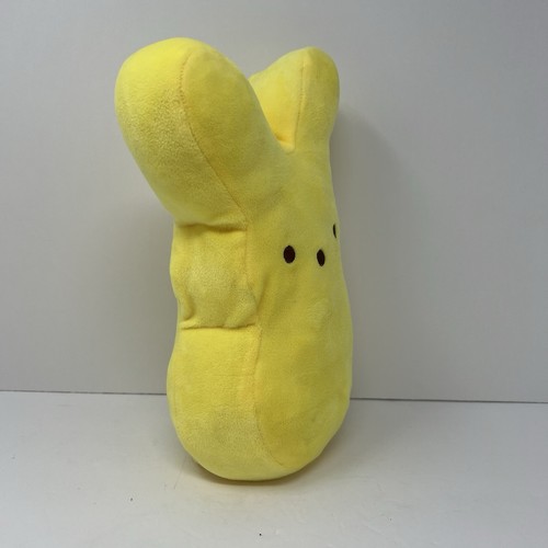 Easter Bunny Rabbit PEEPS Marshmallow Yellow Stuffed Animal 10" Plush Pillow - Picture 2 of 11