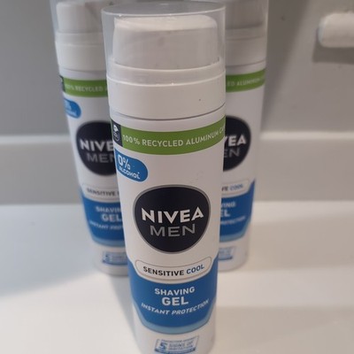 Nivea Men's Sensitive Cool Rasiergel 200ml 3er Pack 