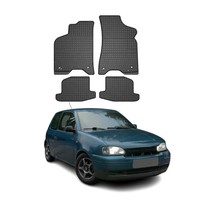 Omac Gummi FußMatten FüR Seat Arosa 1997-2005 Automatten Gummi Schwarz 4Tlg