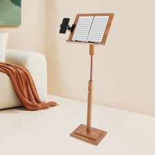 340  Adjustable Height Portable Book Stand Sheet Pro Music Stand W/ Phone Holder