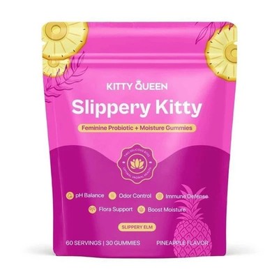 Kitty Queen Slippery Kitty   Feminine Probiotic + Moisture Gummies