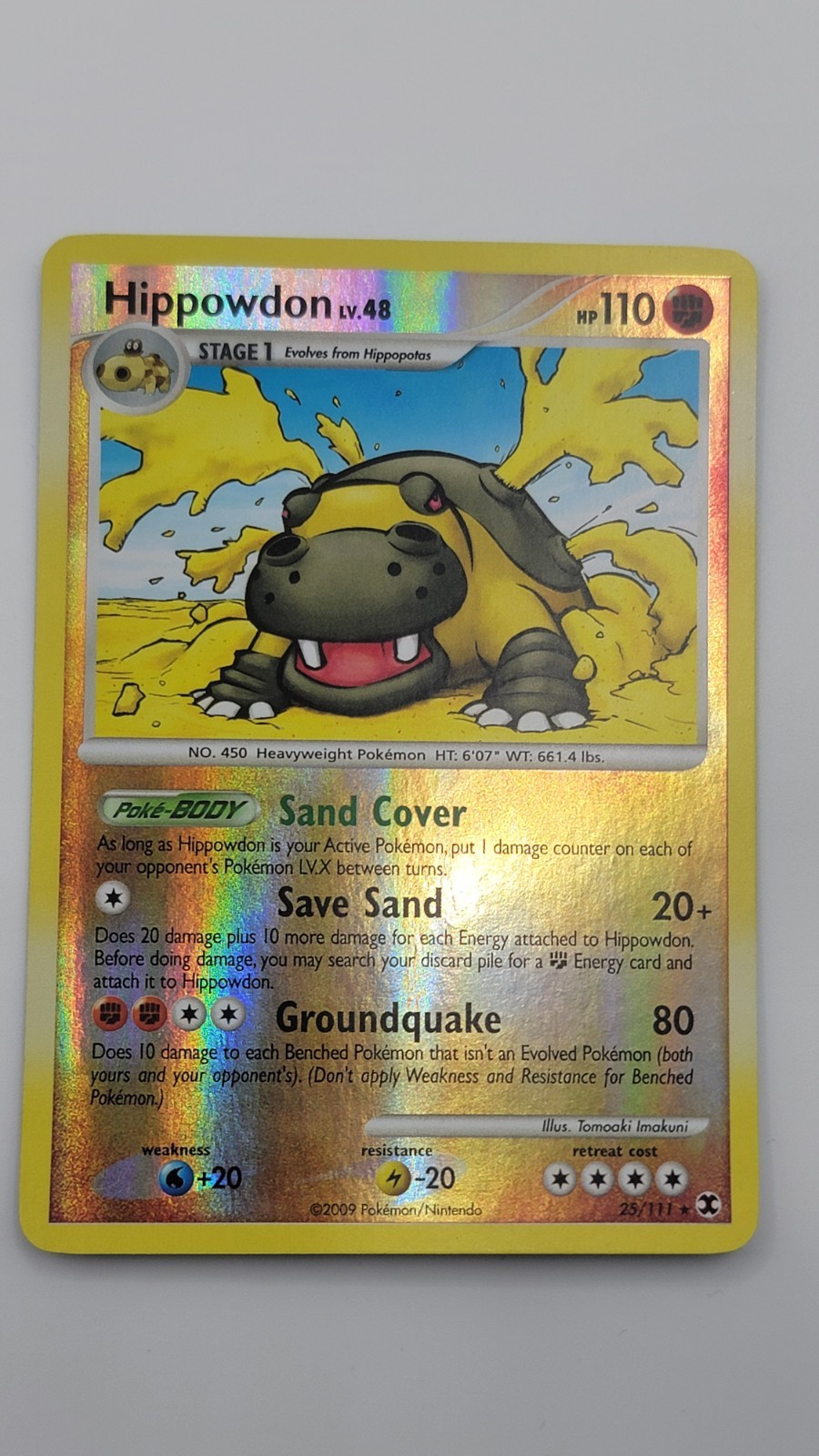 Hippowdon 25/111 Rising Rivals Reverse Holo - LP Pokemon TCG Card