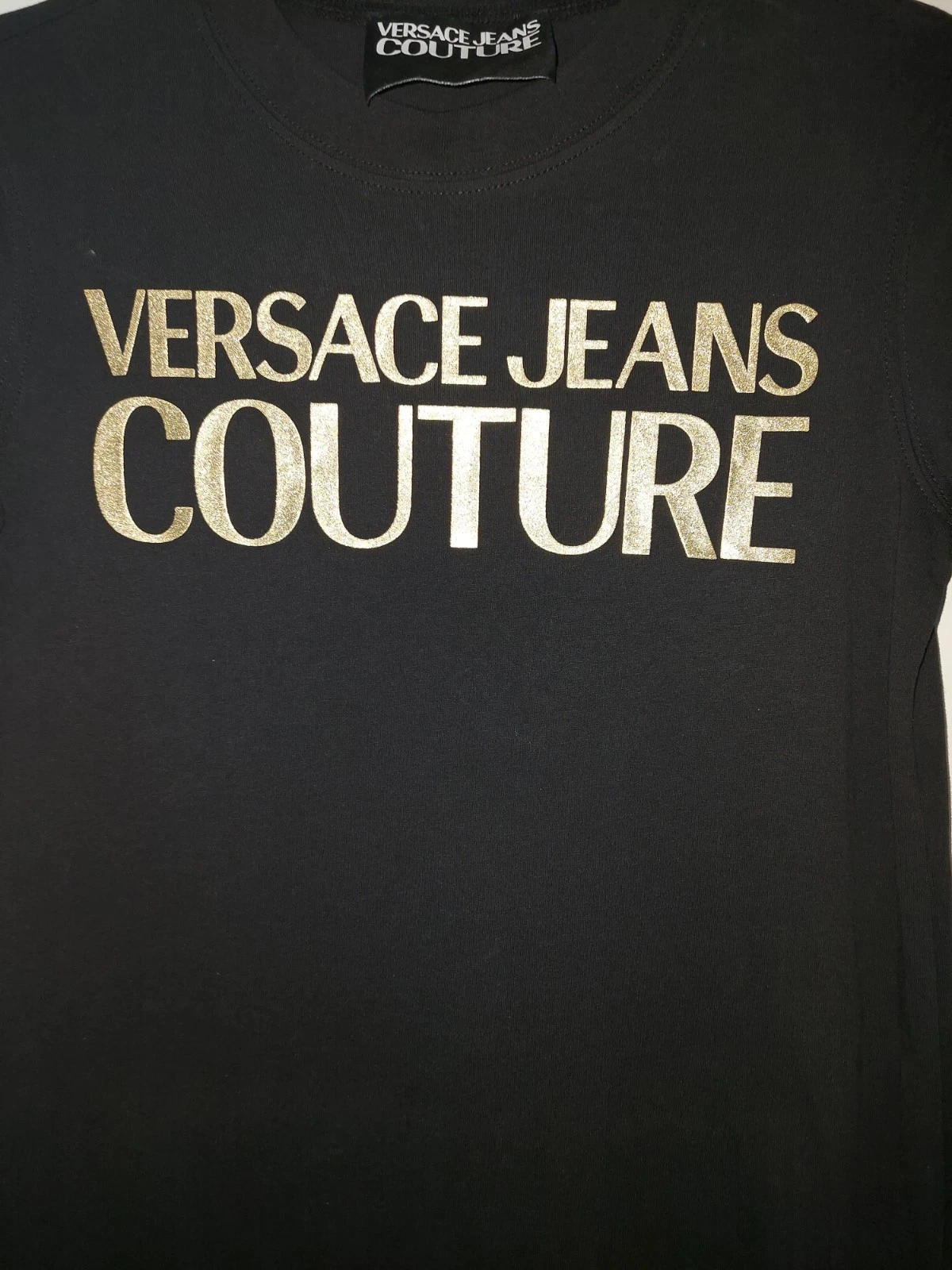 T shirt donna ragazza nera Versace Jeans Couture abito basic taglia XS