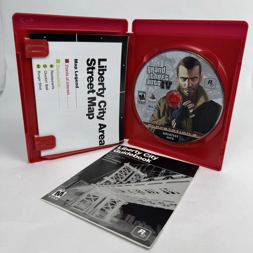 Grand Theft Auto IV GTA 4 PS3 PlayStation 3 Greatest Hits Complete CIB with Map!