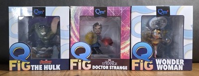Q-Fig Marvel & DC Lot Hulk Doctor Strange Wonder Woman QMx Figures NIB
