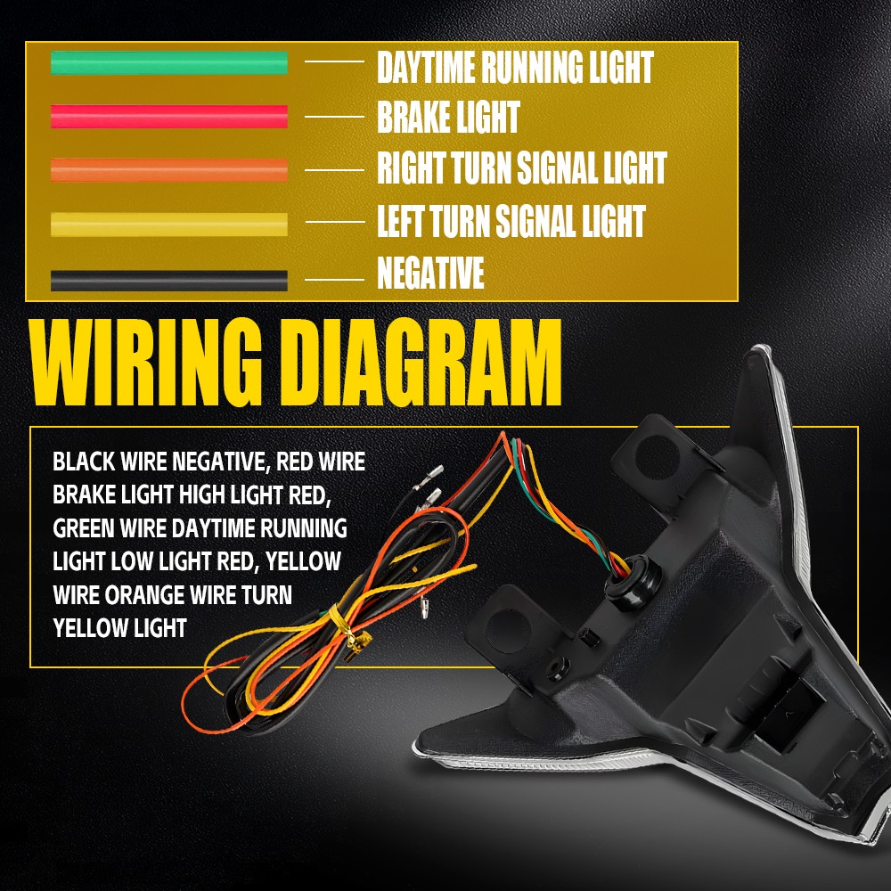 For Kawasaki Z125 Pro 2013-2024 Integrated LED Turn Signal