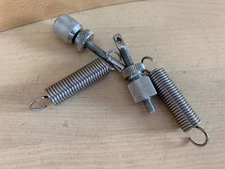 Lot of 2x Bass Kick Drum Pedal SPRING Parts with Adjustment Tension Rods & Nuts