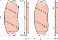 Bremsbelagsatz Scheibenbremse TRW GDB3465 FüR Hyundai Terracan HP Crdi 4WD