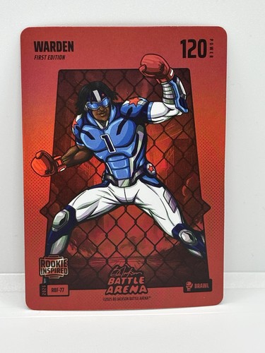 2025 Bo Jackson Battle Arena Cam Ward RC Warden Red Icon Brawl Battlefoil Rookie