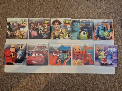 Disney Pixar Kids Books: Toy Story 1-3, Monsters Inc, Cars, Incredible, Nemo
