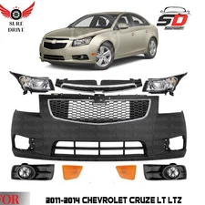 Front Bumper Cover Paintable & Grille Assembly For 2011-2014 Chevrolet Cruze