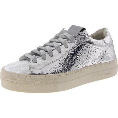 P448 Womens Thea Silver Casual And Fashion Sneakers 36 Medium (B,M) BHFO 1765