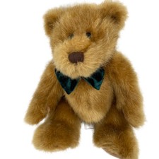 Dakin Teddy Bear Plush Brown Stuffed Animal Green Bow 9 Inch 25991