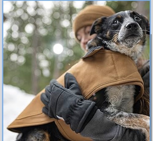 Carhartt Firm Duck Insulated Dog Chore Coat Large L 25”-38" Jacket PX0340 TAN