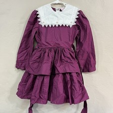 Size 7 Martha s Miniatures We re Fussy Pageant Dress Tiered Ruffle Lace Bell VTG