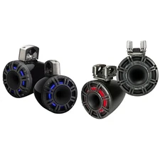 Kicker Marine Audio Tower Speaker Bundle 11" & 8" Horn Loaded Enclosures ( Bl...