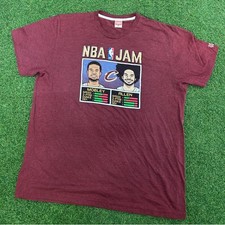 Homage NBA Jam Cleveland Cavaliers Mobley Allen Maroon Graphic Tee XXL USA Made