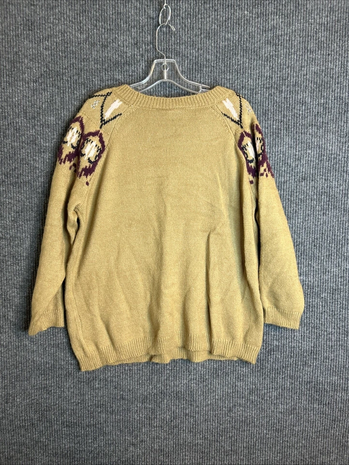 Suéter Pullover Lane Bryant Fair Isle para Mujer Talla Grande 18/20 Marrón Cuello Redondo Foto 2 de 4