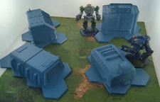 Factories set S hex 6mm terrain FAST SHIP|Alternate Wargaming Miniature