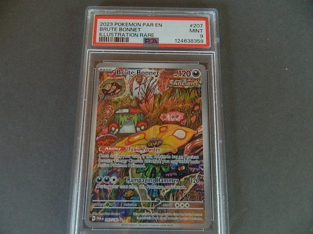 Brute Bonnet Holo Illustration Rare Card 207/182 Paradox 2023 Pokemon PSA 9