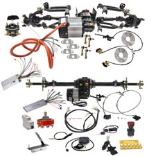 4 Drive Go Kart Quad front Rear Axle kit 1500w Differential Motor Controller