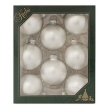 Weihnachtskugeln Silber matt 8 Stück/ Set, Ø 7 cm