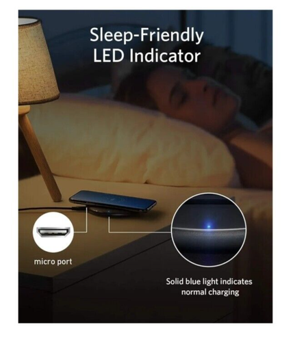 Anker PowerWave Pad A2503 With USB Power Cord Wireless charger pad - Photo 3 sur 8