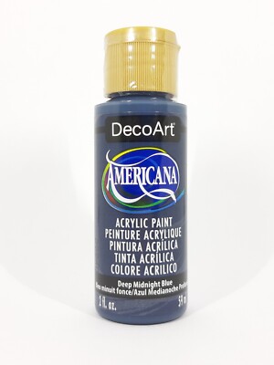DecoArt Americana Acrylfarbe 59ml DA166 Deep Midnight Blue verschiedene Farben