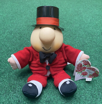 Tom Wilson ZIGGY Plush Valentines Day Red Suit & Top Hat Vintage 1995 NWT Flawed