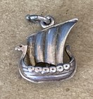 Vintage Sterling Silver Dragon Viking Ship Charm! — photo 2