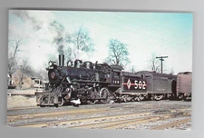 Chicago & Illinois Midland Railroad Train Engine Steam Locomotive 502 Postcard