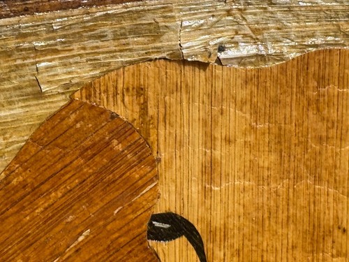Handmade African Banana Leaf Papyrus Bark Fiber Mixed Media Diptych Elephants - Picture 7 of 16