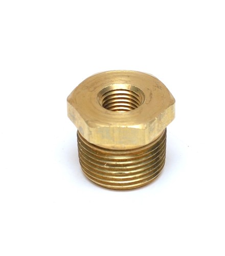 1/4" Npt (F) to 3/4" Npt (M) Brass Reducer Bushing adapter gauge Water Oil Fuel - Picture 2 of 6
