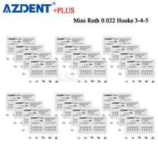 PLUS AZDENT Dental Orthodontic Braces Brackets Mini Roth.022 Hook 345 Mesh Base 