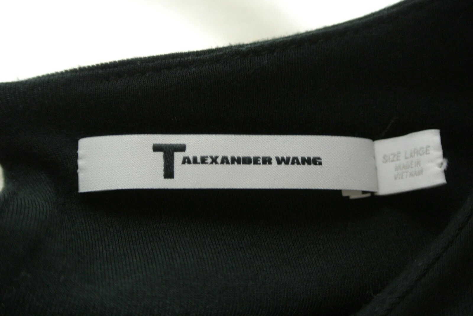 NUOVO T ALEXANDER WANG pullover senza maniche abito midi nero taglia L #D2113