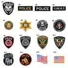 USA America Police Department S.W.A.T. Flag Emblem Clothes Uniform Iron on Patch
