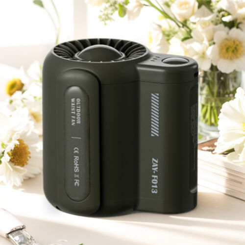 Mini Air Conditioning Fan USB Rechargeable Strong Wind Outdoor Waist Mounted Fan - Picture 2 of 21