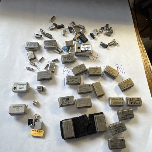 Big Lot 50 16 And Other MHz Crystal Oscillator Electronic Vintage Electric Parts