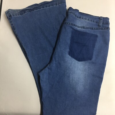 Crazy Train Women/Jrs Blue Jeans Flare Legs Size 15/32