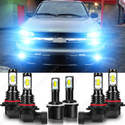 Para For Chevy Trailblazer 2002-2005 faros LED alto / bajo+kit de luz antiniebla