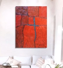 Mark W. Little, Original, Authentic, 81”X62” Acrylic, Abstract, POP Art, Giant