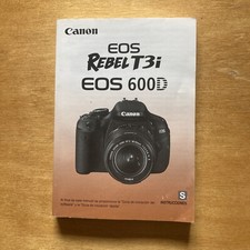 Spanish CANON EOS REBEL T3i 600D CAMERA INSTRUCTION MANUAL