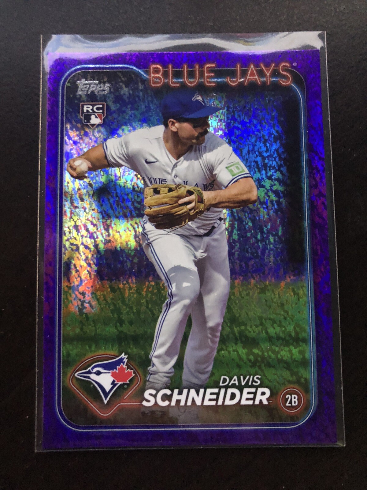 2024 Topps Baseball #189 Davis Schneider Purple Holofoil /799 RC Rookie Card