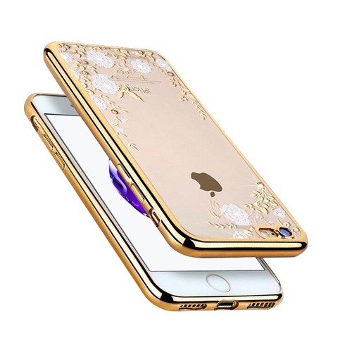 Diamant TPU Blumen Schutzhülle iPhone 8 / 7 Silikon Case Cover Hülle Tasche Etui - Picture 5 of 8