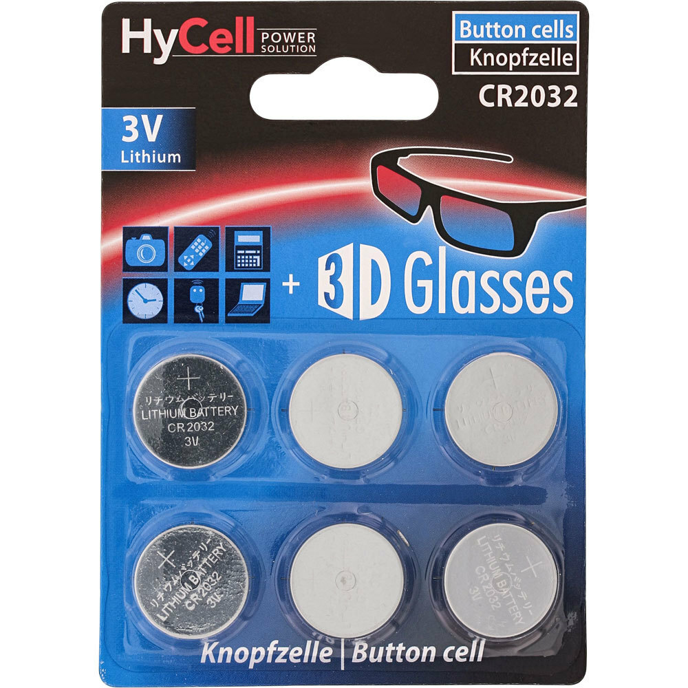 Thumbnail - Hycell Cr2032, Mainboardbatterie Knopfzelle Lithium 3v, 6er Blister