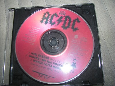 AC/DC (HAIL CAESAR) MEGA RARE ANTIQUE ISRAEL PROMO PRESS PICTURE CD 3 ...