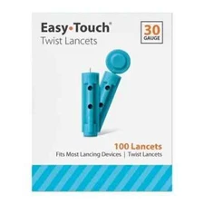 Easy Touch 30 Gauge Twist Top Lancets 100 Count 4 Boxes 400 Lancets Exp. 02/2027