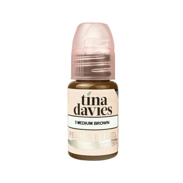 PMU Eyebrow Pigment - Tina Davies Medium Brown Perma Blend 15ml UK Seller